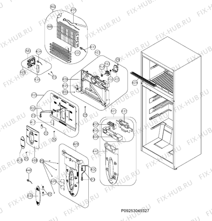 Взрыв-схема холодильника Aeg Electrolux S64400DNW0 - Схема узла Section 2